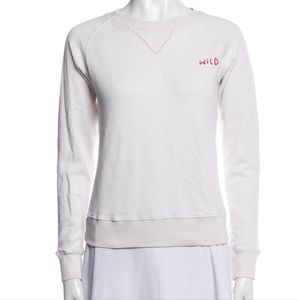 MOTHER | Wild red embroidered sweatshirt Woman’s lounge comfy casual neutral